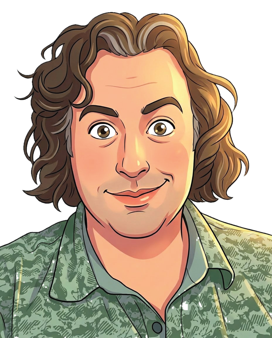 A cartoon illustration of Chris